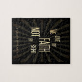 Christelijke Bijbel met scripts 2 Corinthians 5:7 Legpuzzel (Horizontaal)