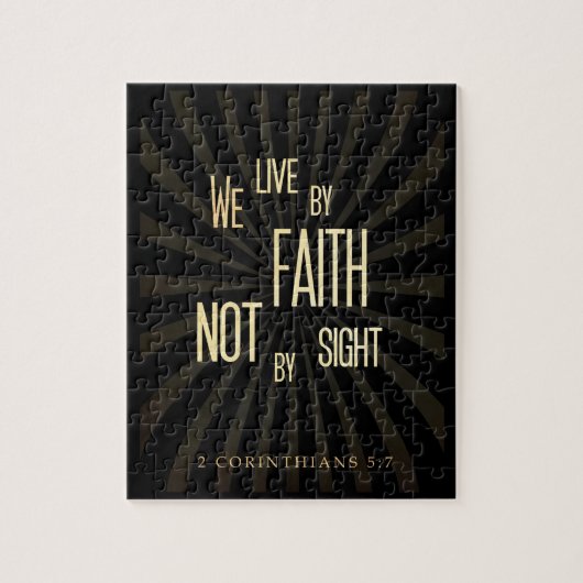 Christelijke Bijbel met scripts 2 Corinthians 5:7 Legpuzzel (Verticaal)