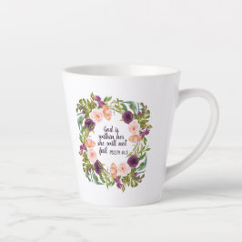 Christelijke Bijbel Paarse Blos Roze Bloem Latte Mok