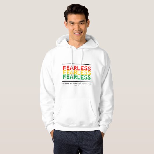 Christelijke bijbel PSALM 27 FEARLESS Scripture Hoodie (Voorkant volledig)