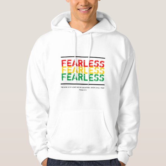 Christelijke bijbel PSALM 27 FEARLESS Scripture Hoodie (Voorkant)