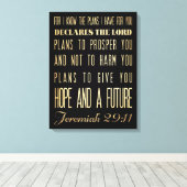 Christelijke Bijbel Scriptura Verse - Jeremiah 29: Canvas Afdruk (Insitu (Houten vloer))