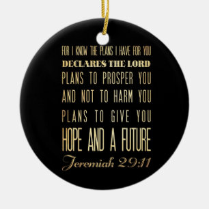 Christelijke Bijbel Scriptura Verse - Jeremiah 29: Keramisch Ornament