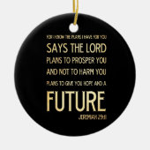 Christelijke Bijbel Scriptura Verse - Jeremiah 29: Keramisch Ornament (Voorkant)