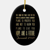 Christelijke Bijbel Scriptura Verse - Jeremiah 29: Keramisch Ornament (Voorkant)