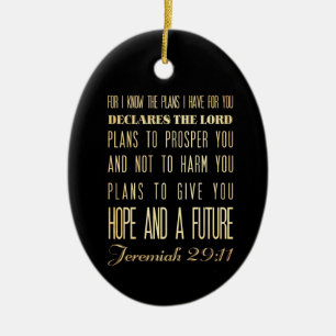Christelijke Bijbel Scriptura Verse - Jeremiah 29: Keramisch Ornament