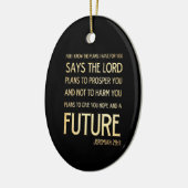 Christelijke Bijbel Scriptura Verse - Jeremiah 29: Keramisch Ornament (Links)