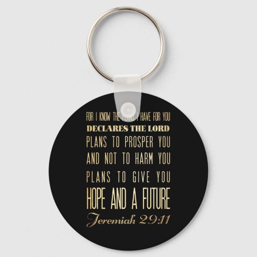 Christelijke Bijbel Scriptura Verse - Jeremiah 29: Sleutelhanger (Voorkant)