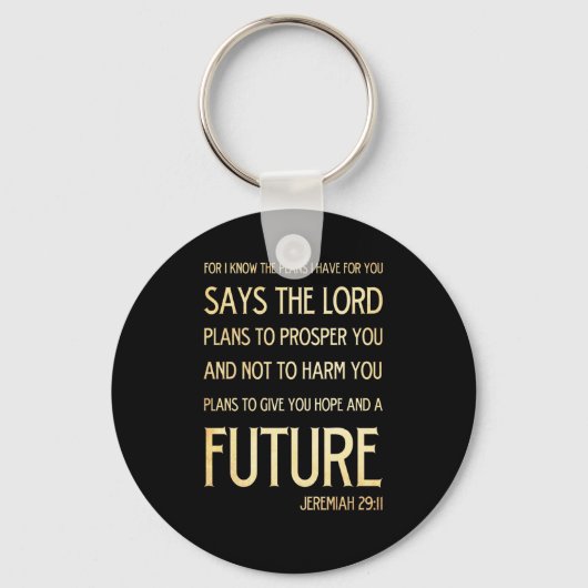 Christelijke Bijbel Scriptura Verse - Jeremiah 29: Sleutelhanger (Voorkant)