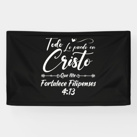 Christelijke bijbel Verse 4 13 Filippijnen Spandoek (Horizontaal)