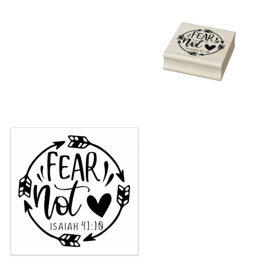 Christelijke bijbel verse angst niet rubberstempel (Gestempeld)