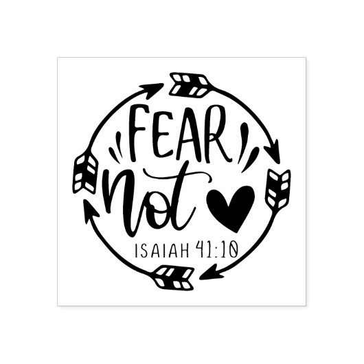 Christelijke bijbel verse angst niet rubberstempel (Afrduk)