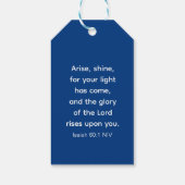 Christelijke Bijbel Verse Blue Cadeaulabel (Achterkant)