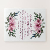 Christelijke bijbel Verse Blush Pink Floral Legpuzzel (Horizontaal)