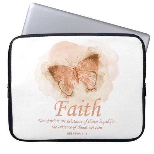 Christelijke bijbel Verse Butterfly voor vrouwen:  Laptop Sleeve (Voorkant)