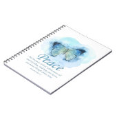 Christelijke bijbel Verse Butterfly voor vrouwen:  Notitieboek (Linkerzijde)