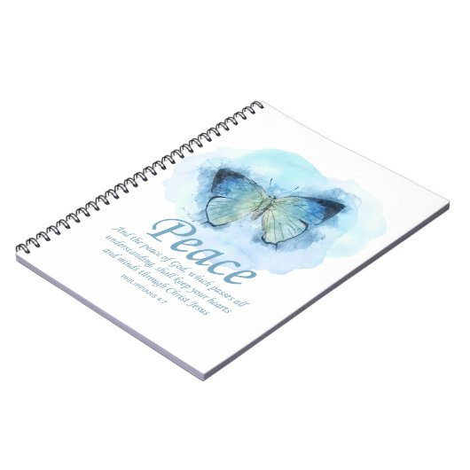 Christelijke bijbel Verse Butterfly voor vrouwen:  Notitieboek (Linkerzijde)