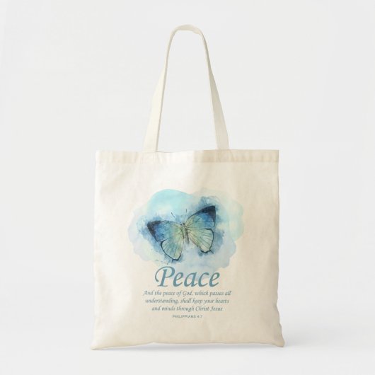 Christelijke bijbel Verse Butterfly voor vrouwen:  Tote Bag (Voorkant)
