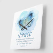 Christelijke bijbel Verse Butterfly voor vrouwen: Vierkante Klok (Hoek)