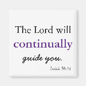 Christelijke Bijbel Verse De Heer leidt u Magneet (Voorkant)