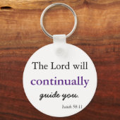 Christelijke Bijbel Verse De Heer zal u leiden Sleutelhanger (Voorkant)