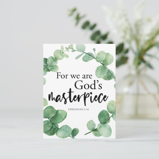 Christelijke Bijbel Verse Eucalyptus Gods sterstuk Briefkaart (Staand voorkant)