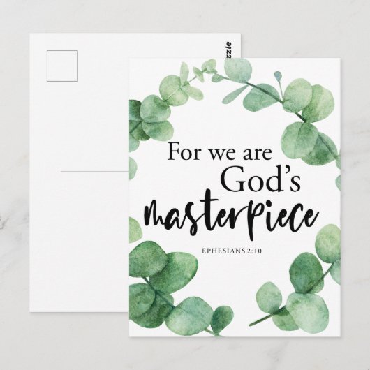 Christelijke Bijbel Verse Eucalyptus Gods sterstuk Briefkaart (Voorkant / Achterkant)