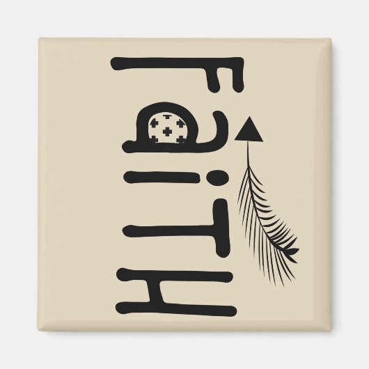 Christelijke Bijbel Verse Faith Up Arrow Magneet (Voorkant)