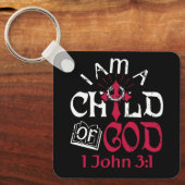 Christelijke Bijbel Verse ik ben een kind van God  Sleutelhanger (Voorkant)