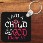 Christelijke Bijbel Verse ik ben een kind van God  Sleutelhanger (Achterkant)