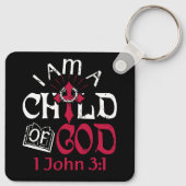 Christelijke Bijbel Verse ik ben een kind van God  Sleutelhanger (Achterkant)
