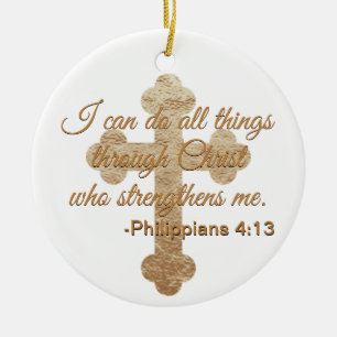 Christelijke Bijbel Verse ik kan alle dingen citer Keramisch Ornament