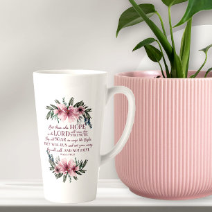 Christelijke Bijbel Verse Isaiah 40 Roze Floral Latte Mok