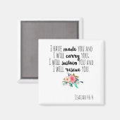 Christelijke Bijbel Verse Isaiah 46:4 Magneet (Voorkant / Achterkant)