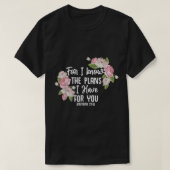 Christelijke Bijbel Verse Jeremiah 2911 Roos Bloem T-shirt (Design voorkant)