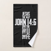 Christelijke Bijbel Verse Jesus The Way John 14:6 Handdoek (Handdoek)