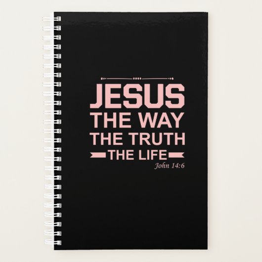Christelijke Bijbel Verse Jesus Way Truth Life Planner (Voorkant)