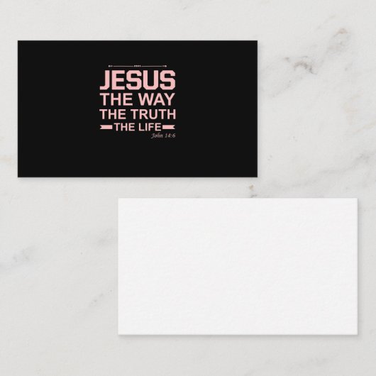 Christelijke Bijbel Verse Jesus Way Truth Life Visitekaartje (Voorkant / Achterkant)