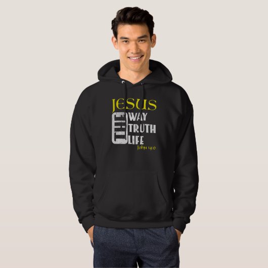 Christelijke Bijbel Verse John 146 1 Hoodie (Voorkant volledig)