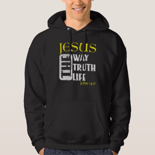 Christelijke Bijbel Verse John 146 1 Hoodie (Voorkant)