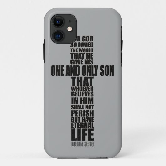 Christelijke Bijbel Verse John 3:16 Case-Mate iPhone Case (Achterkant)