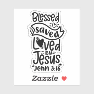 Christelijke Bijbel Verse John 3:16 Sticker