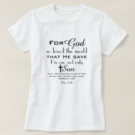 Christelijke Bijbel Verse John 3:16 T-shirt