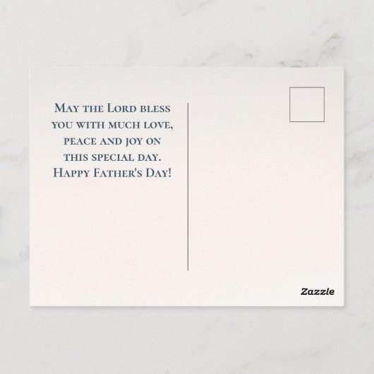 Christelijke Bijbel Verse Malachi 4:6 Vaderdag Briefkaart (Achterkant)