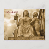 Christelijke Bijbel Verse Micah 6:8 Geest van het  Briefkaart (Achterkant)