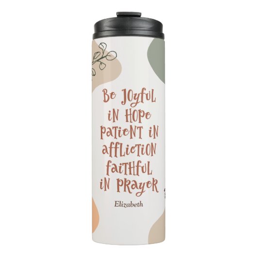 Christelijke Bijbel Verse Modern Boho Inspirerend Thermosbeker (Voorkant)