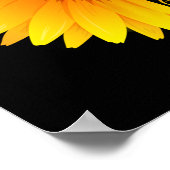 Christelijke Bijbel Verse Psalm 34:8 Zonnebloem Poster (Hoek)