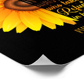 Christelijke Bijbel Verse Psalm 34:8 Zonnebloem Poster (Hoek)