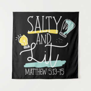 Christelijke Bijbel Verse Salty en Lit Matthew Wandkleed