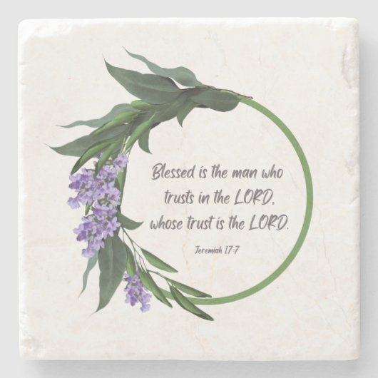 Christelijke Bijbel Verse Stone Onderzetter Jeremi (Voorkant)